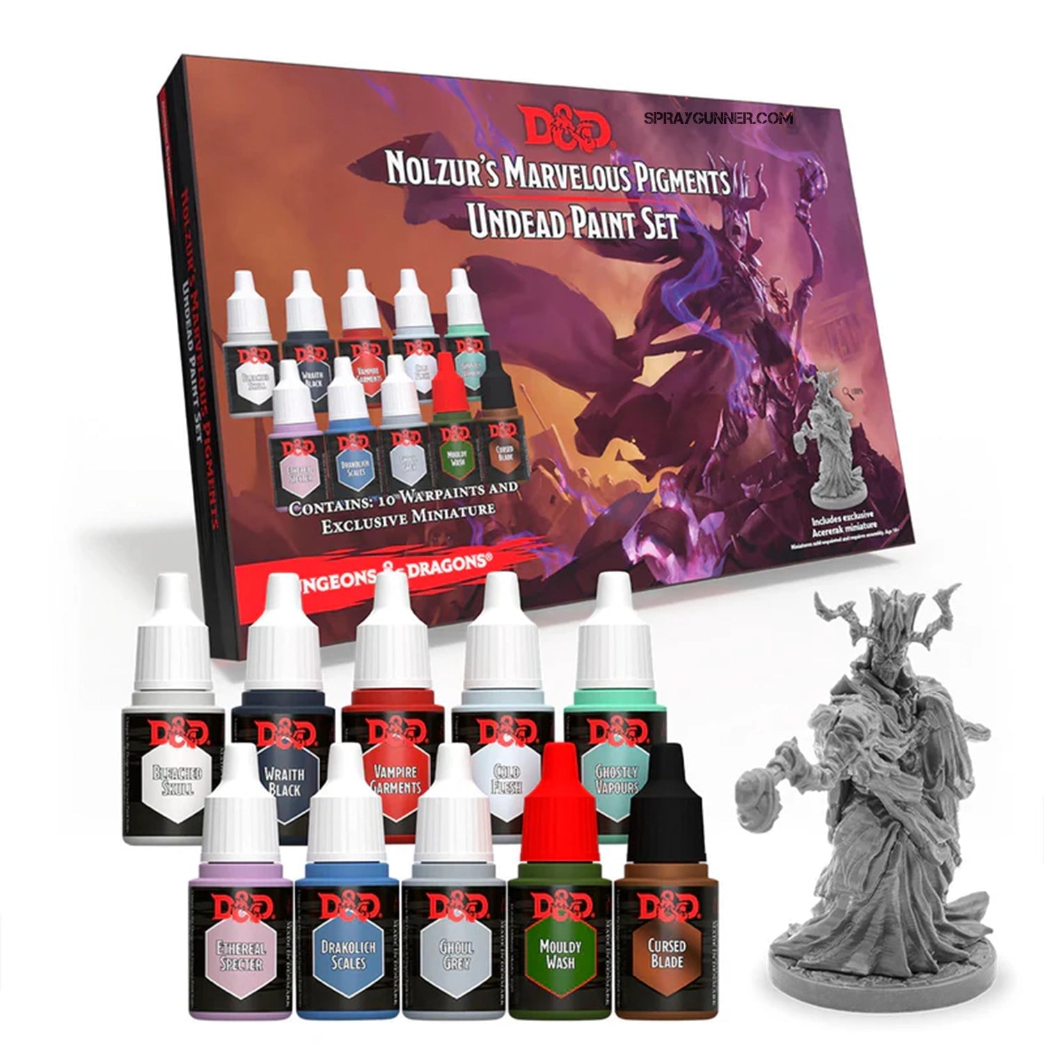 Army Painter D&D Undead Paint Set — 10 Warpaints + D&D Acererak Miniature